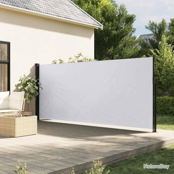 Auvent lat�ral r�tractable blanc 160x500 cm alsavelo