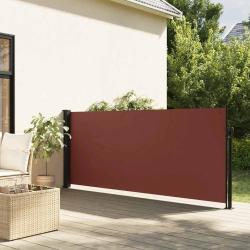Auvent lat&eacute;ral r&eacute;tractable marron 140x500 cm
