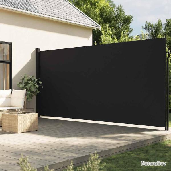 Auvent latral rtractable noir 200x600 cm alsavelo
