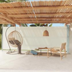 Auvent lat&eacute;ral r&eacute;tractable de patio 200x600 cm Cr&egrave;me