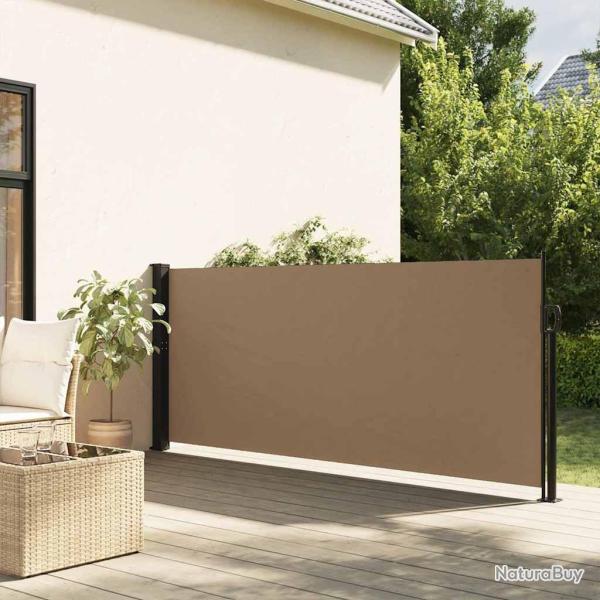 Auvent lat�ral r�tractable taupe 140x600 cm