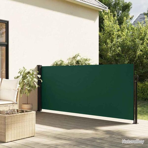 Auvent lat�ral r�tractable vert fonc� 140x600 cm