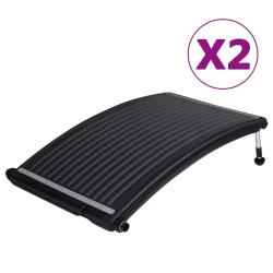 Panneaux de chauffage solaire de piscine courb&eacute;s 2 pcs 110x65cm