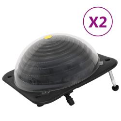 Chauffage solaire de piscine 2 pcs 75x75x36 cm PEHD Aluminium