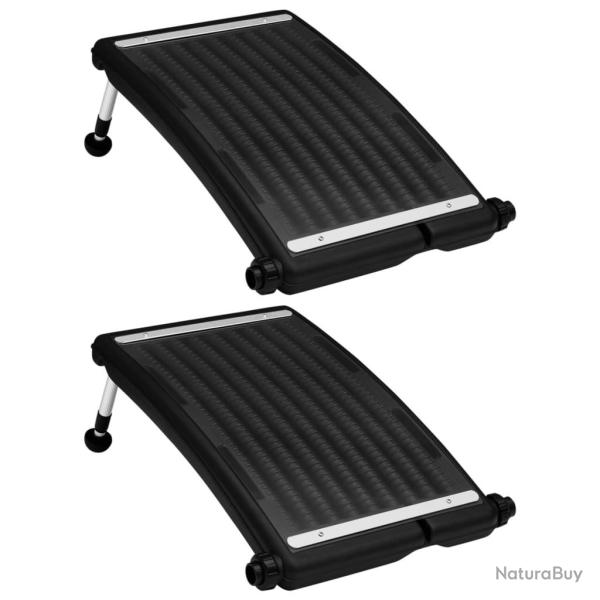 Panneaux de chauffage solaire de piscine courbs 2pcs 72,5x46cm alsavelo