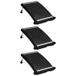 Panneaux de chauffage solaire de piscine courb&eacute;s 3pcs 72,5x46cm