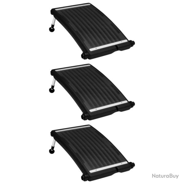 Panneaux de chauffage solaire de piscine courb�s 3pcs 72,5x46cm