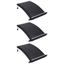 Panneaux de chauffage solaire de piscine courb&eacute;s 3 pcs 110x65cm