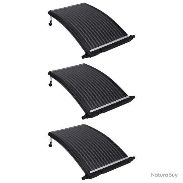 Panneaux de chauffage solaire de piscine courbs 3 pcs 110x65cm alsavelo