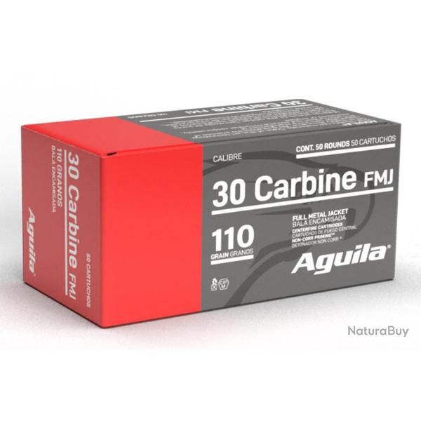 Munitions 30 Carbine Aguila FMJ 110gr par 50