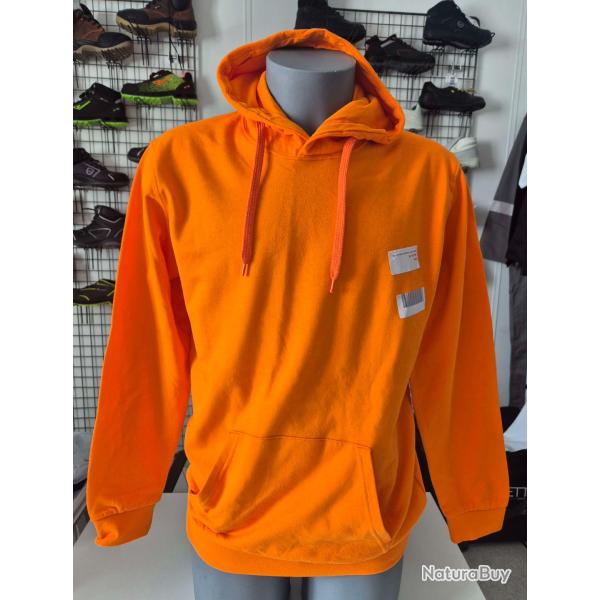 Sweat-shirt capuche Homme Chasse Orange Taille : L