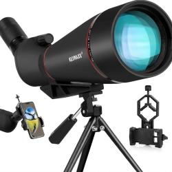 Longue Vue 25-75x100 HD FMC BAK4 &Eacute;tanche Double Focus Objectif Lotus Tr&eacute;pied Adaptateur Smartphone