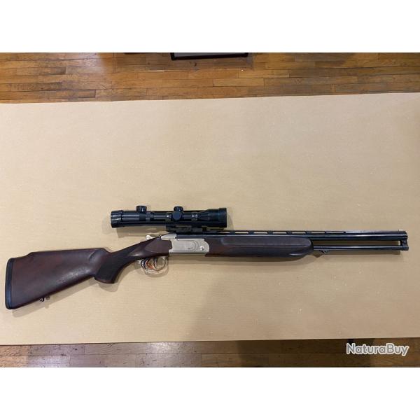 FUSIL SUPERPOSE VALMET 412 S MIXTE COMBINE 12/70 66 CM LISSE/1/2 2eme CANON 60CM 12/76 CI/6,5X55