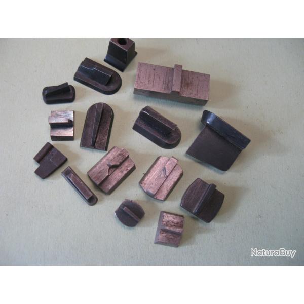 Un lot de divers guidons pour carabine suisse 15 pieces