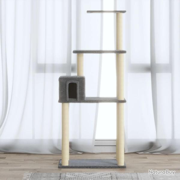 Arbre  chat avec griffoirs en sisal Gris clair 147 cm alsavelo