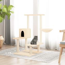 Arbre &agrave; chat avec griffoirs en sisal Cr&egrave;me 94,5 cm alsavelo