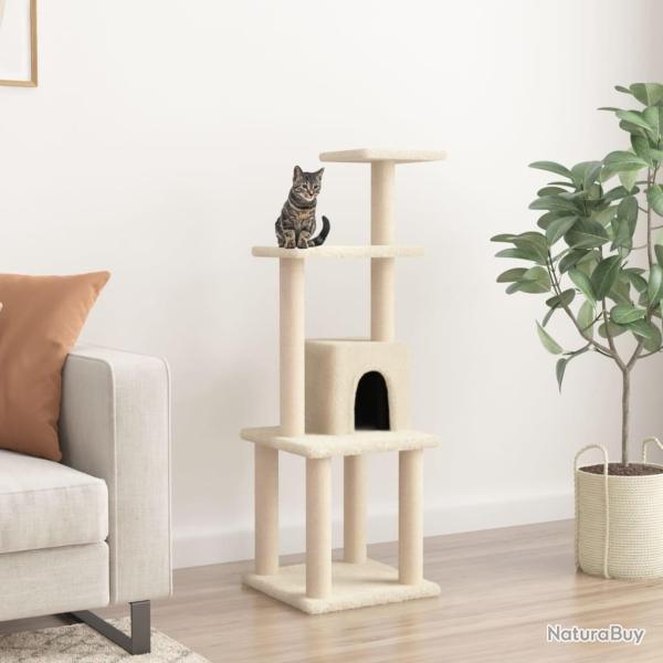 Arbre � chat avec griffoirs en sisal Cr�me 105 cm alsavelo