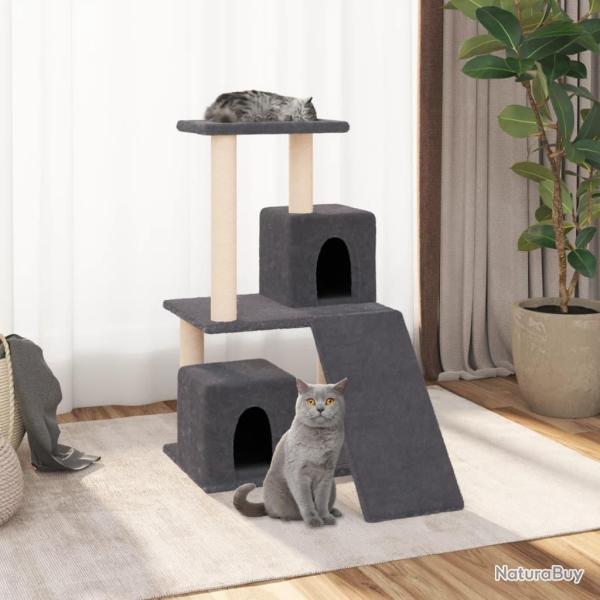 Arbre � chat avec griffoirs en sisal Gris fonc� 82 cm
