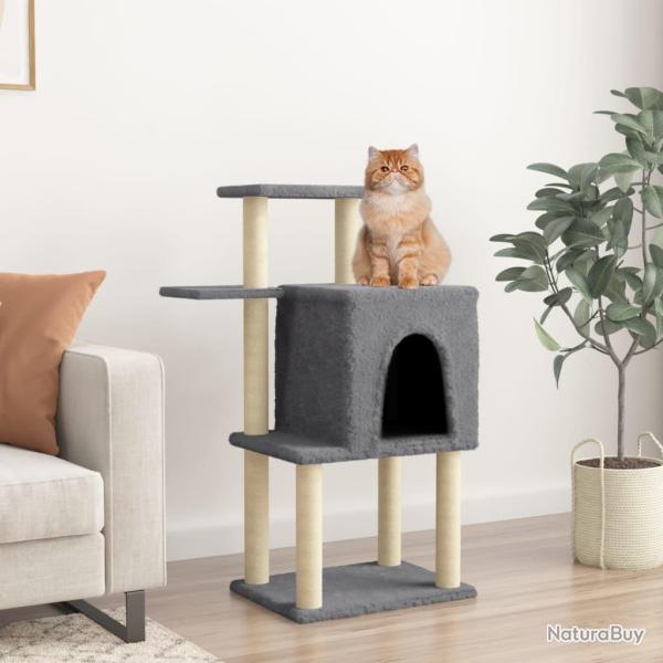 Arbre � chat avec griffoirs en sisal gris fonc� 97 cm alsavelo