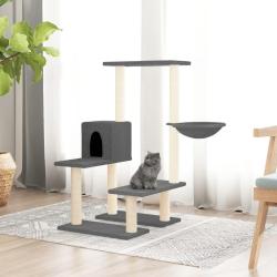 Arbre &agrave; chat avec griffoirs en sisal Gris fonc&eacute; 94,5 cm
