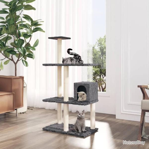 Arbre  chat avec griffoirs en sisal Gris fonc 119 cm alsavelo