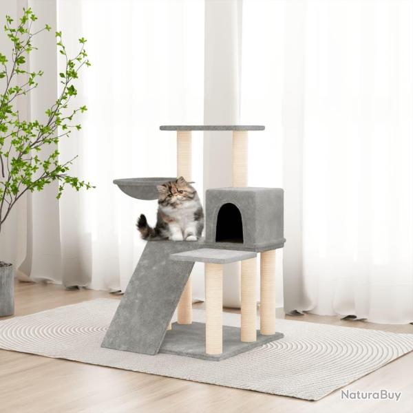 Arbre � chat avec griffoirs en sisal Gris clair 82 cm