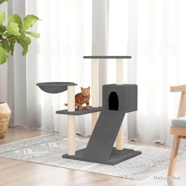 Arbre � chat avec griffoirs en sisal Gris fonc� 82 cm