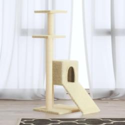 Arbre à chat avec griffoirs en sisal Crème 92 cm alsavelo