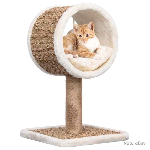 Arbre � chat et tunnel sup�rieur et jouet 56 cm Herbiers marins alsavelo