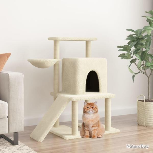 Arbre  chat avec griffoirs en sisal Crme 96,5 cm alsavelo