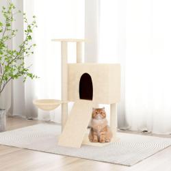 Arbre &agrave; chat avec griffoirs en sisal Cr&egrave;me 96 cm alsavelo
