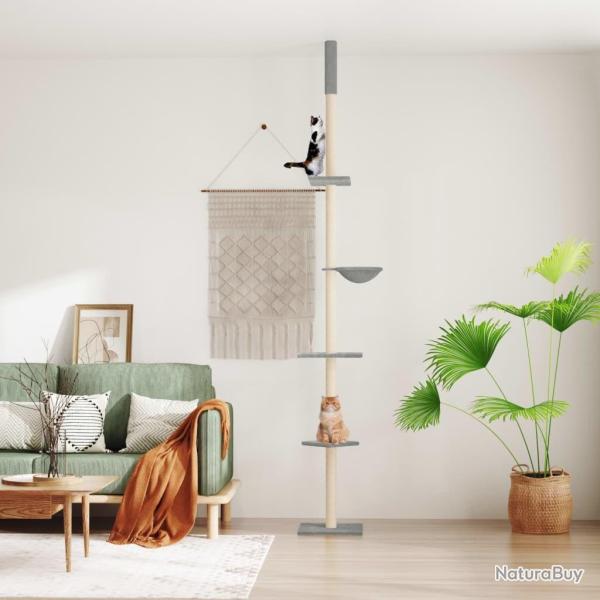 Arbre � chat du sol au plafond Gris clair 263,5-289,5 cm alsavelo