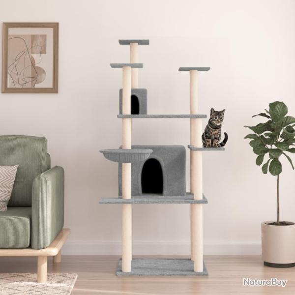 Arbre  chat avec griffoirs en sisal Gris clair 166 cm alsavelo