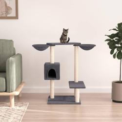 Arbre &agrave; chat avec griffoirs gris fonc&eacute; 82 cm