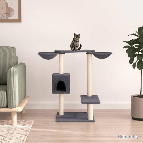 Arbre � chat avec griffoirs gris fonc� 82 cm