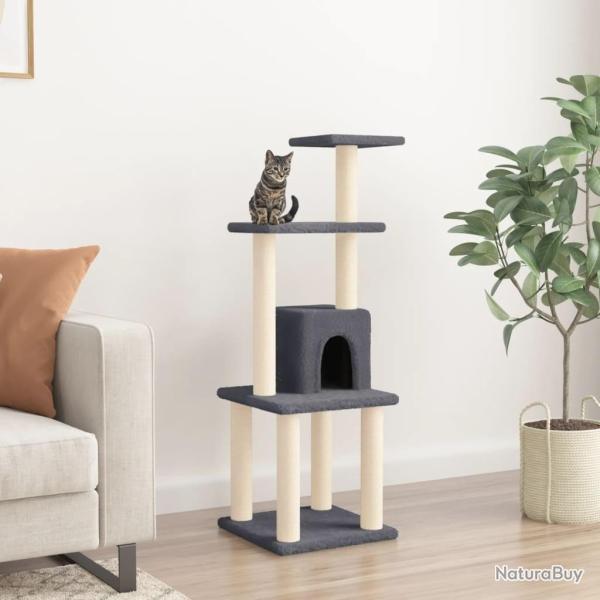 Arbre  chat avec griffoirs en sisal Gris fonc 105 cm alsavelo