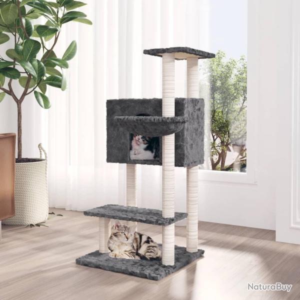 Arbre � chat avec griffoirs en sisal Gris fonc� 108,5 cm