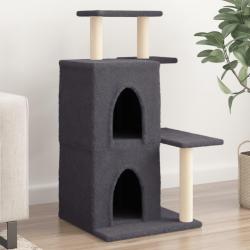 Arbre &agrave; chat avec griffoirs en sisal gris fonc&eacute; 97 cm