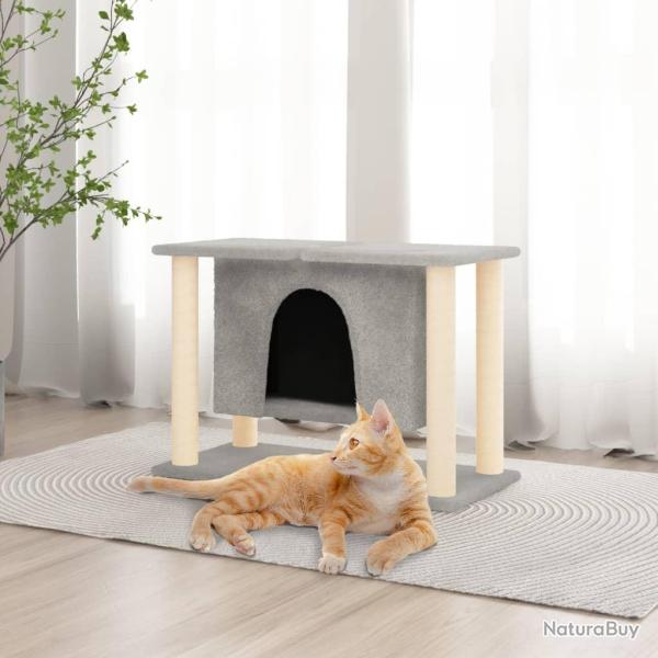 Arbre � chat avec griffoirs en sisal Gris clair 50 cm