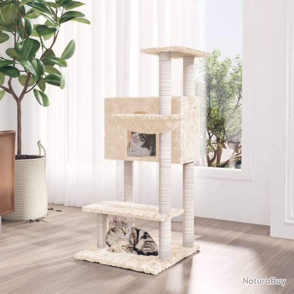 Arbre � chat avec griffoirs en sisal Cr�me 108,5 cm