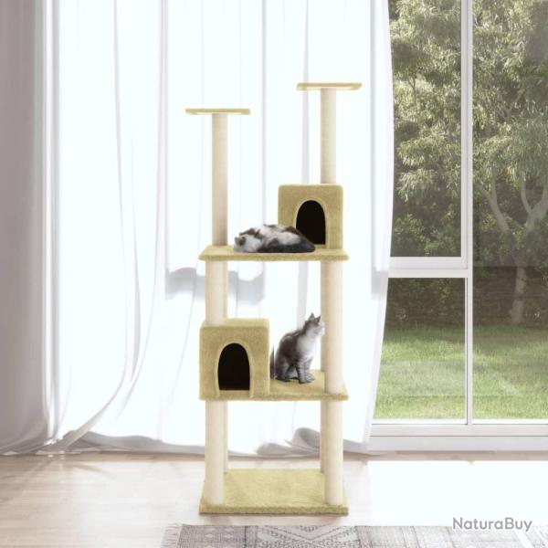 Arbre  chat avec griffoirs en sisal Crme 141 cm alsavelo