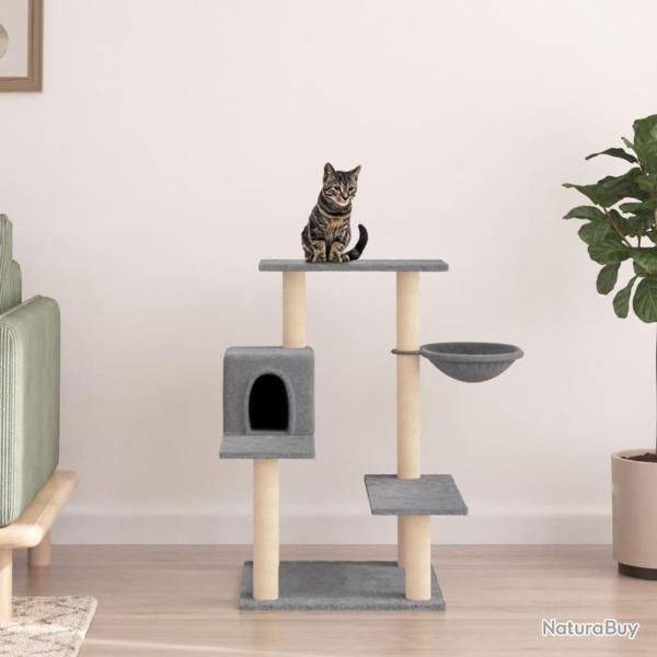 Arbre � chat avec griffoirs en sisal gris clair 82,5 cm