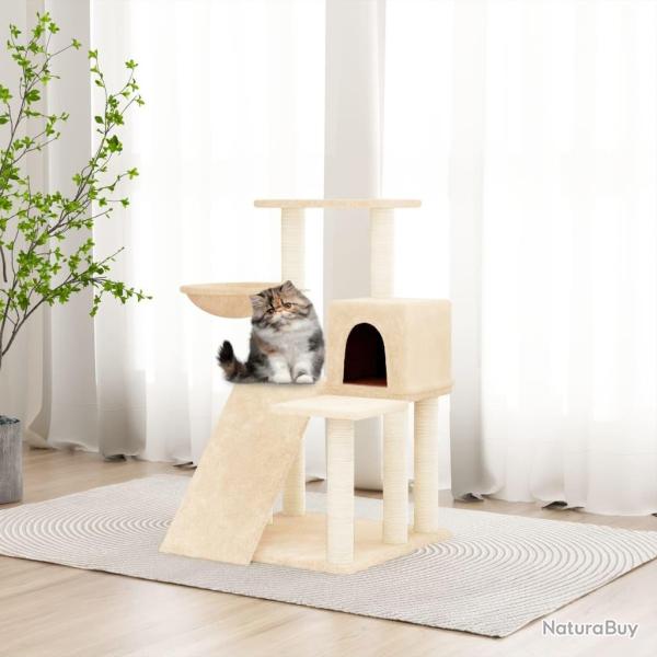 Arbre  chat avec griffoirs en sisal Crme 82 cm alsavelo