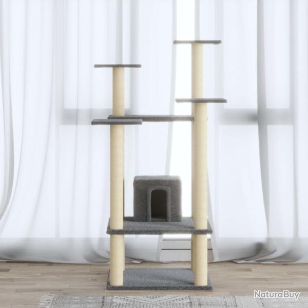Arbre � chat avec griffoirs en sisal Gris clair 110 cm
