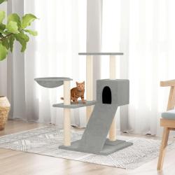 Arbre &agrave; chat avec griffoirs en sisal Gris clair 82 cm
