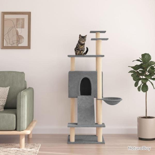 Arbre  chat avec griffoirs en sisal Gris clair 153 cm alsavelo