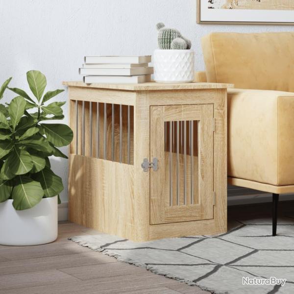 Meuble de cage pour chiens chne sonoma 45x62x59 cm alsavelo