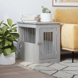 Meuble de cage pour chiens sonoma gris 45x62x59 cm alsavelo