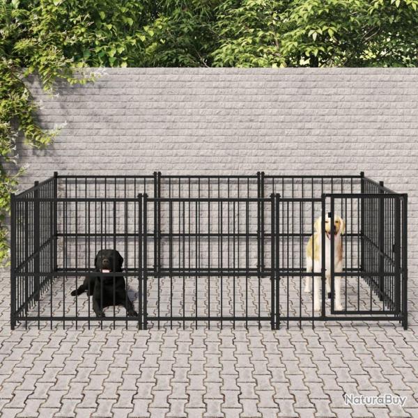 Chenil d'ext�rieur pour chiens Acier 5,63 m�