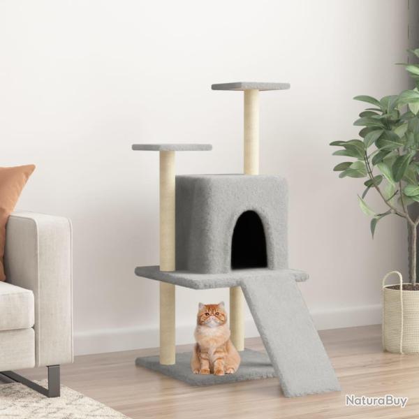 Arbre � chat avec griffoirs en sisal gris clair 110 cm
